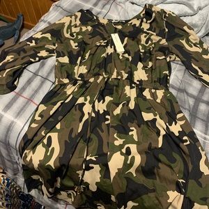 Army green camo dress